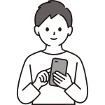 Man Using Smartphone SVG Icon